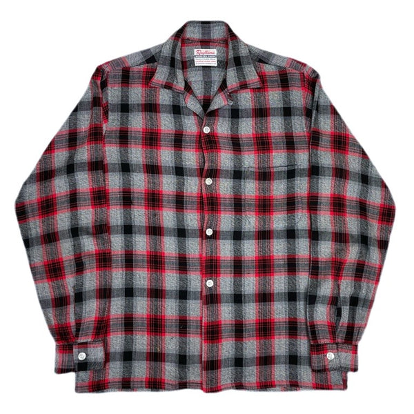 (VINTAGE) 1960'S～ Rayllama SHADOW PLAID LOOP COLLAR BOX SHIRT