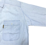 (designers) 1990'S～ MADE IN ITALY ARMANI JEANS BIG POCKET DESIGN SHIRT WITH STENCIL