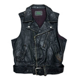 (vintage) R.H. Vintage REMAKE 1950'S～ DOUBLE BREASTED LEATHER BIKER VEST