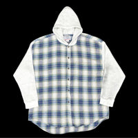(VINTAGE) 1990'S～ URBAN FRONTIER THERMAL PANELED HOODED FLANNEL SHIRT