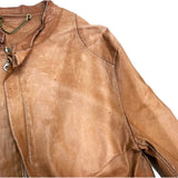 (DESIGNERS) MADE IN JAPAN Sisii WASHABLED SINGLE BREASTED LEATHER BIKER JACKET