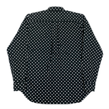 (DESIGNERS) AD2008 BLACK COMME des GARCONS POLKA DOTS PATTERN SHIRT