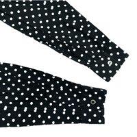 (DESIGNERS) AD2008 BLACK COMME des GARCONS POLKA DOTS PATTERN SHIRT