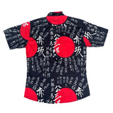 (VINTAGE) 2000'S～ PROJECT XY RISING SUN X KANJI ALL OVER PRINT SHORT SLEEVE POLY SHIRT