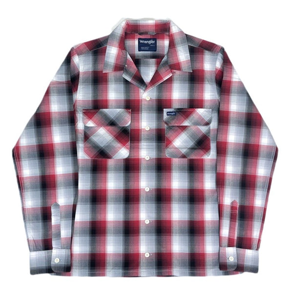 (VINTAGE) 2000'S～ WRANGLER SHADOW PLAID LOOP COLLAR BOX SHIRT