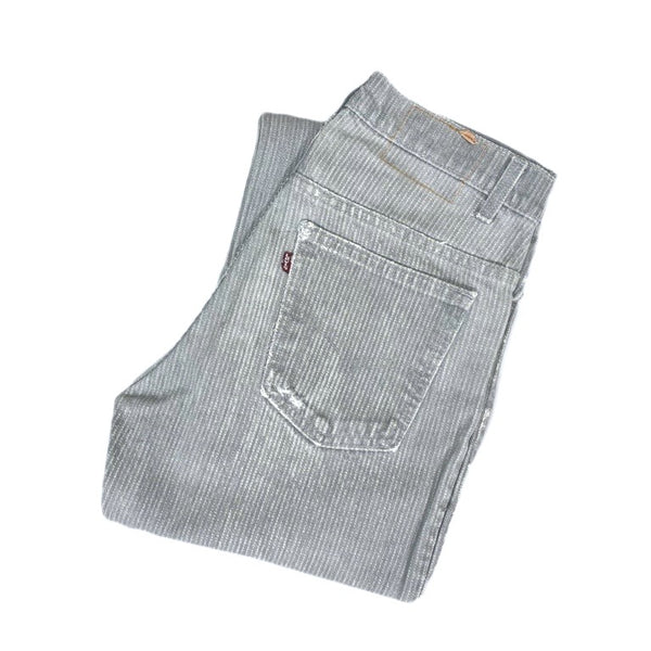 (VINTAGE) 1986 Levi's 509-2730 STRIPED GRAY DENIM PANTS