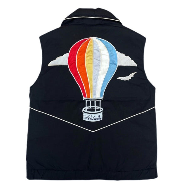 (VINTAGE) 1980'S～ MADE IN TAIWAN Le Weeds BALLOON EMBROIDERED DOWN VEST