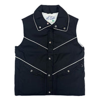 (VINTAGE) 1980'S～ MADE IN TAIWAN Le Weeds BALLOON EMBROIDERED DOWN VEST