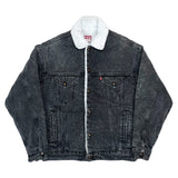 (VINTAGE) 1980'S～ MADE IN USA Levi's 70609-0260 GALACTIC WASH BLACK DENIM SHERPA JACKET