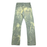 (DESIGNERS) 1998 MADE IN ITALY HELMUT LANG BLEACHED 5 POCKET DENIM PANTS