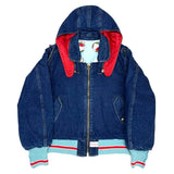 (DESIGNERS) 1990'S～ PINK HOUSE CWU-36/P TYPE PADDED DENIM FLIGHT JACKET WITH HOOD