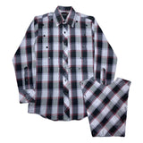 (vintage) 1980'S～ SHEEPLERS PLAID PATTERN BIB FRONT SHIRT