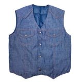 (vintage) 1980'S～ Hansa-Branta VAT DYED DENIM X NYLON REVERSIBLE DOWN VEST