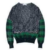 (DESIGNERS) TOGA VIRILIS BLOCK CHECKERED PANEL DESIGN CARDIGAN