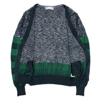 (DESIGNERS) TOGA VIRILIS BLOCK CHECKERED PANEL DESIGN CARDIGAN