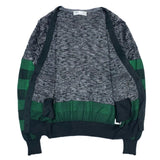 (DESIGNERS) TOGA VIRILIS BLOCK CHECKERED PANEL DESIGN CARDIGAN