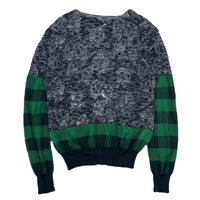 (DESIGNERS) TOGA VIRILIS BLOCK CHECKERED PANEL DESIGN CARDIGAN