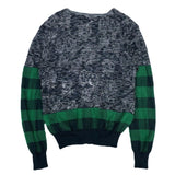 (DESIGNERS) TOGA VIRILIS BLOCK CHECKERED PANEL DESIGN CARDIGAN