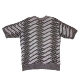 (DESIGNERS) 1990'S～ ISSEY MIYAKE BLACK TAG DIAGONALLY WEAVED COTTON LINEN SHORT SLEEVE KNIT