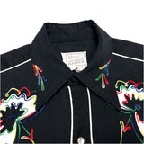 (vintage) 1960'S～ H BAR C EMBROIDERED RAYON WESTERN SHIRT