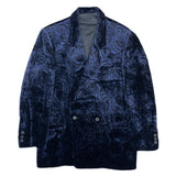 (DESIGNERS) 1990'S～ A.T ATSURO TAYAMA PAISLEY PATTERN THICK VELOUR DOUBLE BREASTED BLAZER JACKET