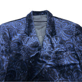 (DESIGNERS) 1990'S～ A.T ATSURO TAYAMA PAISLEY PATTERN THICK VELOUR DOUBLE BREASTED BLAZER JACKET
