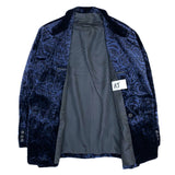 (DESIGNERS) 1990'S～ A.T ATSURO TAYAMA PAISLEY PATTERN THICK VELOUR DOUBLE BREASTED BLAZER JACKET