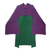 (designers) AD2018 MADE IN JAPAN COMME des GARCONS HOMME PLUS THIN STRIPE X THICK STRIPE PANELED DESIGN DEFORMED SHIRT