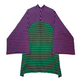 (designers) AD2018 MADE IN JAPAN COMME des GARCONS HOMME PLUS THIN STRIPE X THICK STRIPE PANELED DESIGN DEFORMED SHIRT