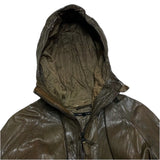 (DESIGNERS) MADE IN JAPAN CHRISTIAN PEAU WASHED LEATHER ZIP UP HOODIE