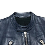 (DESIGNERS) 2007 MADE IN ITALY MAISON MARGIELA 14 KOKONOE TAG SINGLE BREASTED LEATHER BIKER JACKET