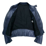 (DESIGNERS) 2007 MADE IN ITALY MAISON MARGIELA 14 KOKONOE TAG SINGLE BREASTED LEATHER BIKER JACKET