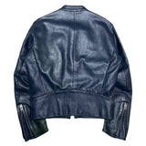 (DESIGNERS) 2007 MADE IN ITALY MAISON MARGIELA 14 KOKONOE TAG SINGLE BREASTED LEATHER BIKER JACKET