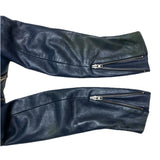 (DESIGNERS) 2007 MADE IN ITALY MAISON MARGIELA 14 KOKONOE TAG SINGLE BREASTED LEATHER BIKER JACKET