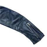 (DESIGNERS) 2007 MADE IN ITALY MAISON MARGIELA 14 KOKONOE TAG SINGLE BREASTED LEATHER BIKER JACKET