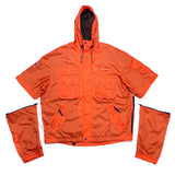 (DESIGNERS) 1990'S～ TRIPLE FIVE SOUL 2WAY DESIGN RIP STOP ZIP UP NYLON HOODIE WITH 10 POCKET