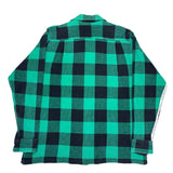 (DESIGNERS) 1999 GENERAL RESEARCH BLOCK CHECKERED LOOP COLLAR BOX SHIRT WITH PARASITE POCKET