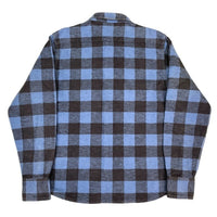 (DESIGNERS) PHENOMENON HEM DEFORMED DESIGN BLOCK CHECKERED HEAVY FLANNEL SHIRT