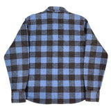 (DESIGNERS) PHENOMENON HEM DEFORMED DESIGN BLOCK CHECKERED HEAVY FLANNEL SHIRT