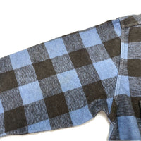 (DESIGNERS) PHENOMENON HEM DEFORMED DESIGN BLOCK CHECKERED HEAVY FLANNEL SHIRT