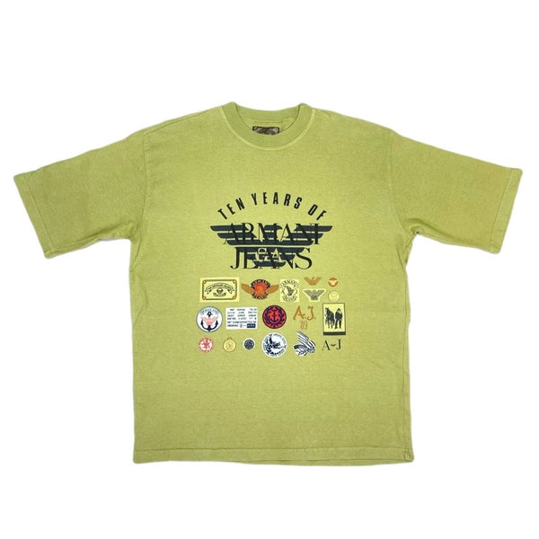 (DESIGNERS) 1990'S～ MADE IN ITALY ARMANI JEANS 10th ANNIVERSARY T-SHIRT