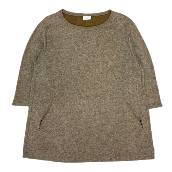 (DESIGNERS) MADE IN TURKEY DRIES VAN NOTEN 3/4 SLEEVES SWEAT SHIRT WITH POCKET