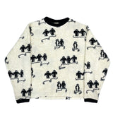 (VINTAGE) 1990'S～ MADE IN USA L.L.Bean PENGUIN PATTERN ALL OVER PRINT PULLOVER FLEECE SHIRT