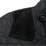 (VINTAGE) 1990'S～ POLO RALPH LAUREN LEATHER PANELED STAND UP COLLAR QUILTING JACKET WITH CHIN STRAP