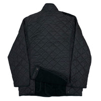 (VINTAGE) 1990'S～ POLO RALPH LAUREN LEATHER PANELED STAND UP COLLAR QUILTING JACKET WITH CHIN STRAP