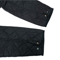 (VINTAGE) 1990'S～ POLO RALPH LAUREN LEATHER PANELED STAND UP COLLAR QUILTING JACKET WITH CHIN STRAP