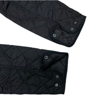 (VINTAGE) 1990'S～ POLO RALPH LAUREN LEATHER PANELED STAND UP COLLAR QUILTING JACKET WITH CHIN STRAP