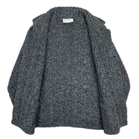 (VINTAGE) MADE IN SCOTLAND INVERALLAN GREEN TAG 3A FISHERMAN HAND KNIT CARDIGAN
