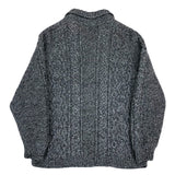 (VINTAGE) MADE IN SCOTLAND INVERALLAN GREEN TAG 3A FISHERMAN HAND KNIT CARDIGAN