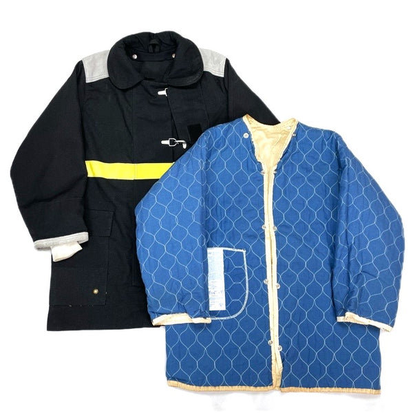 (VINTAGE) MADE IN USA FIRE-DEX FIRE FIGHTER JACKET WITH QUILTINH LINER